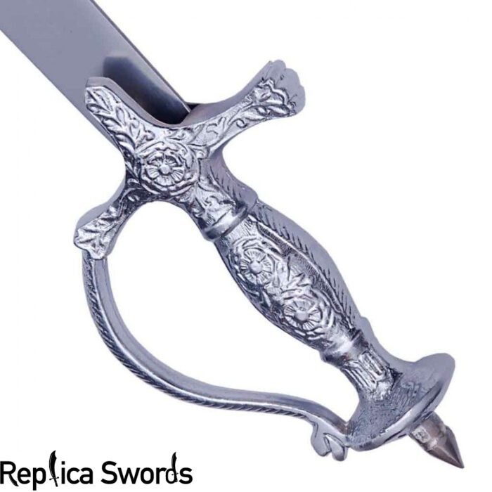 tipu-sultan-silver-sword-3.jpg Indian Ruler Tipu Sultan Sword Silver Life Size Replica - Image 4
