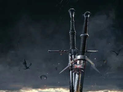 Replica Swords For Sale In UK 4 wallpapersden.com the witcher 3 wild hunt sword 10000x7817 400x300 1