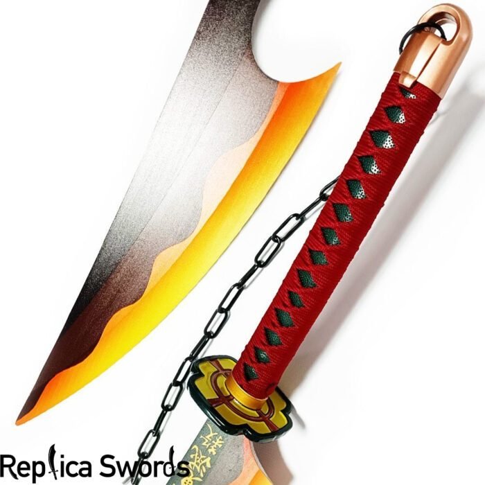 Uzui Tengen Sword Set - Amber Nichirin Twin Blade - Demon Slayer Props Replica