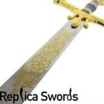 King Solomon Sword Full Size Gold/Blue Metal Replica