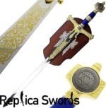 King Solomon Sword Full Size Gold/Blue Metal Replica