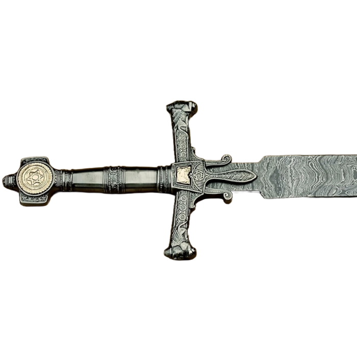 King Solomon Sword Life Size Damascus Steel Replica - Image 3